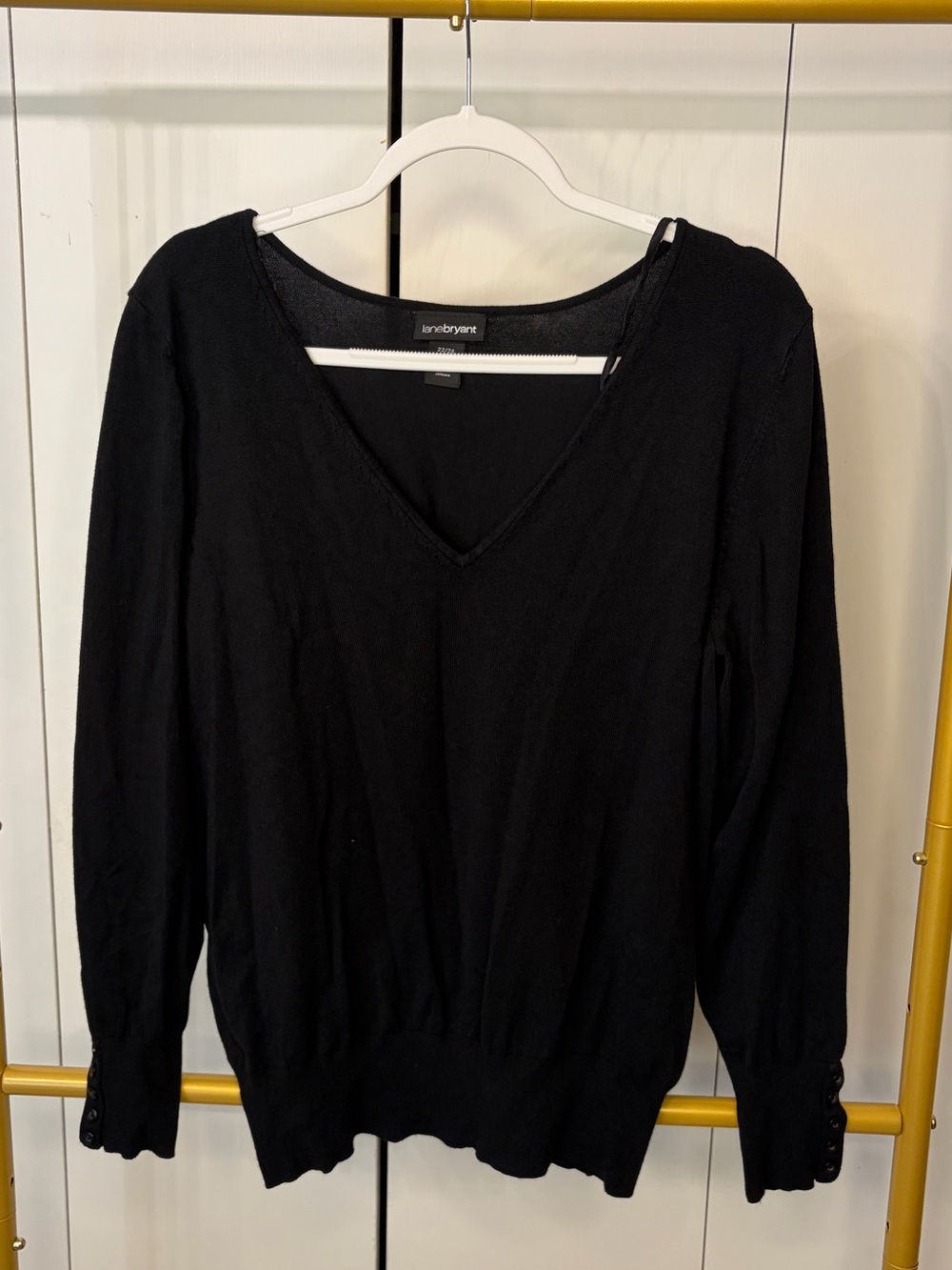 Lane Bryant Black V-Neck Sweater
